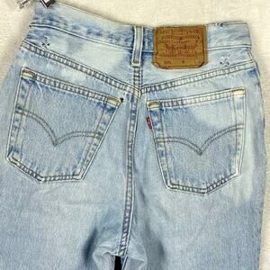VTG 90s Levis 501 Jeans Women 5 Short (26x29) Button Fly Distressed Faded USA